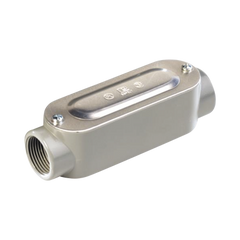 Caja oval roscada tipo C de 1 1/4" (31.8 mm) Incluye tapa y tornillos.