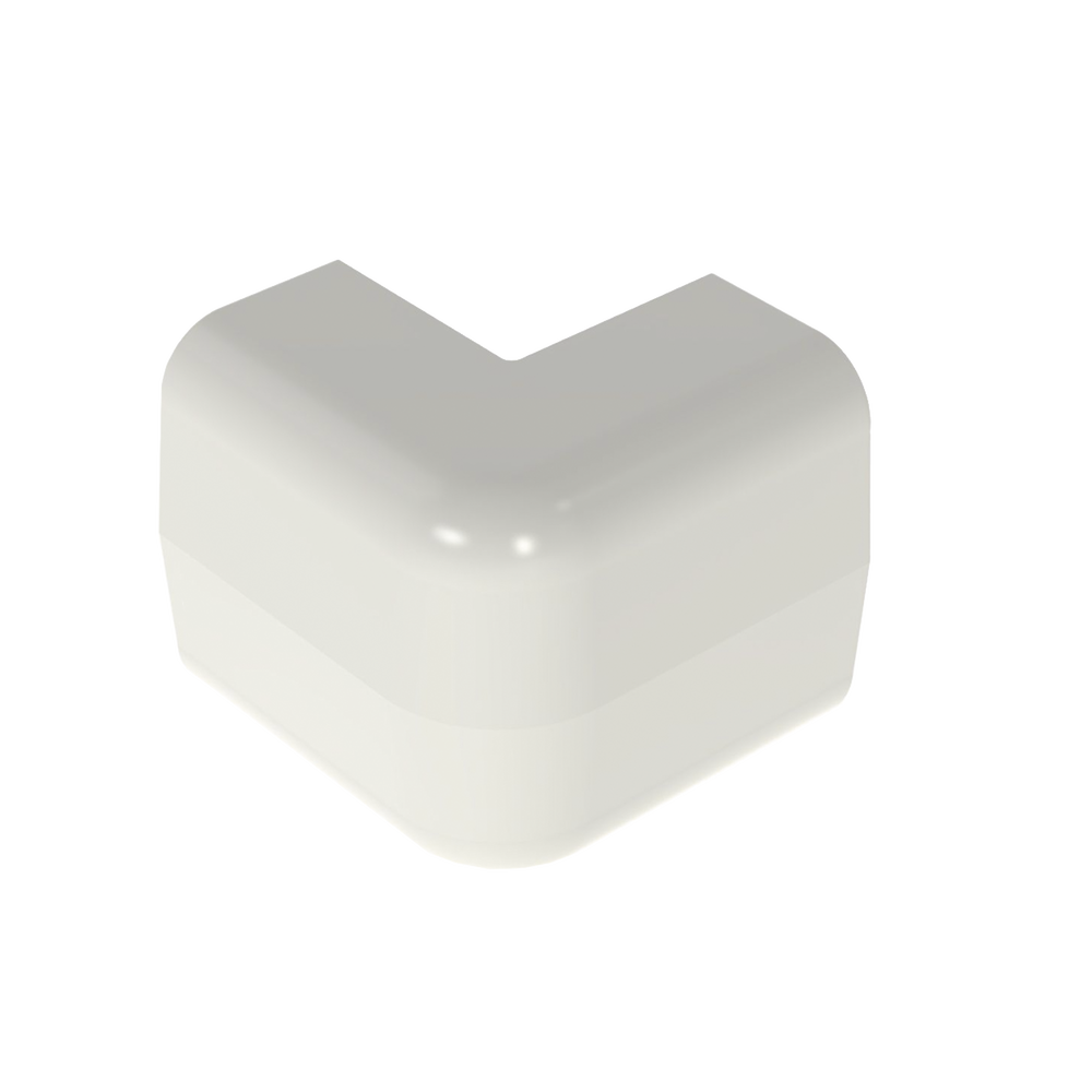 Esquinero exterior, para uso con canaleta LD5, material ABS, Color Blanco Mate