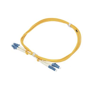 Jumper de Fibra Óptica Duplex, Monomodo, con Conectores LC/UPC-LC/UPC, 2 metros