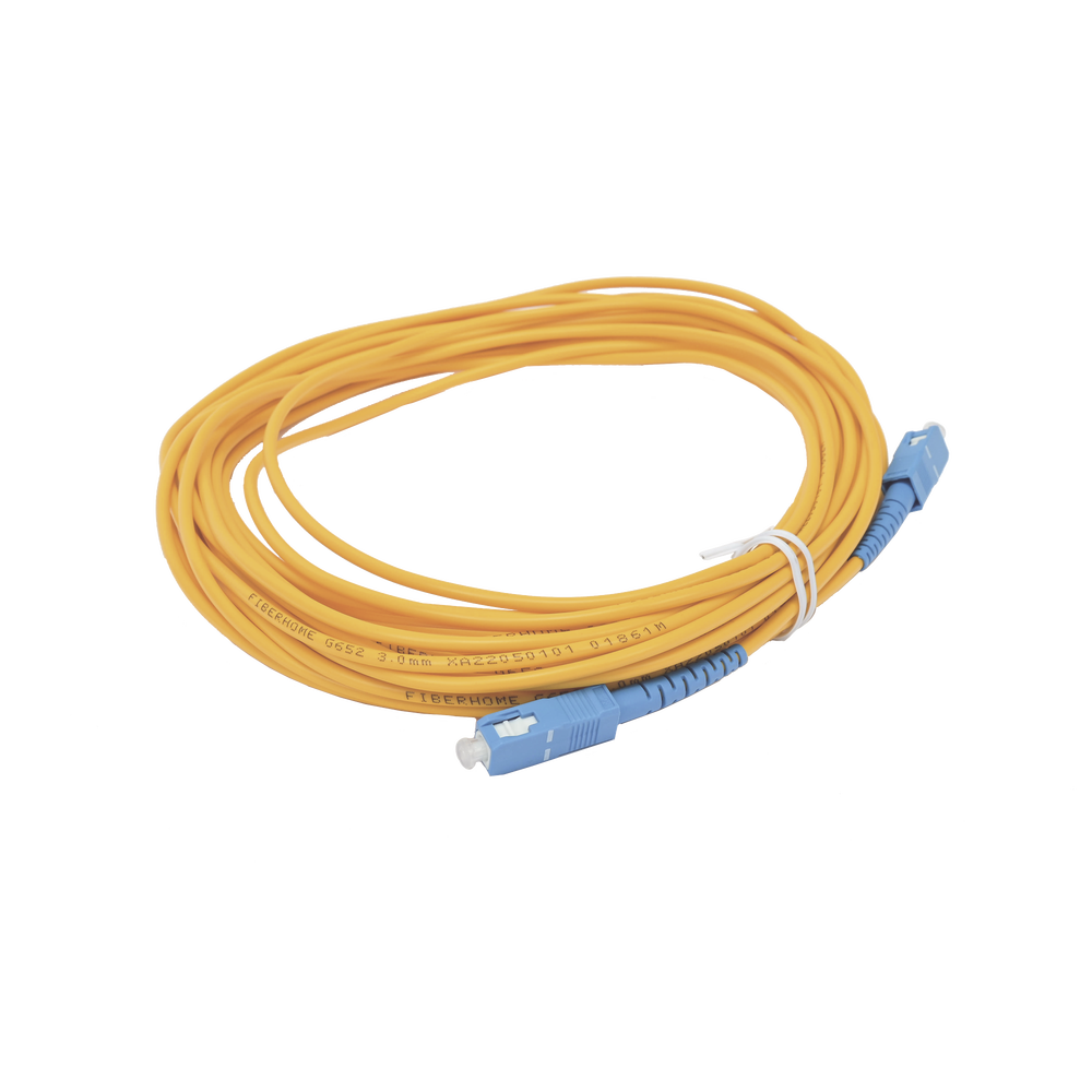 Jumper de Fibra Óptica Simplex, Monomodo, con Conectores SC/UPC-SC/UPC, de 10 Metros (32.81 Pies)
