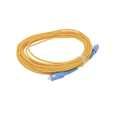 Jumper de Fibra Óptica Simplex, Monomodo, con Conectores SC/UPC-SC/UPC, de 10 Metros