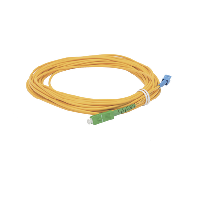 Jumper de Fibra Óptica Simplex, Monomodo, con Conectores SC/UPC-SC/APC, de 10 Metros