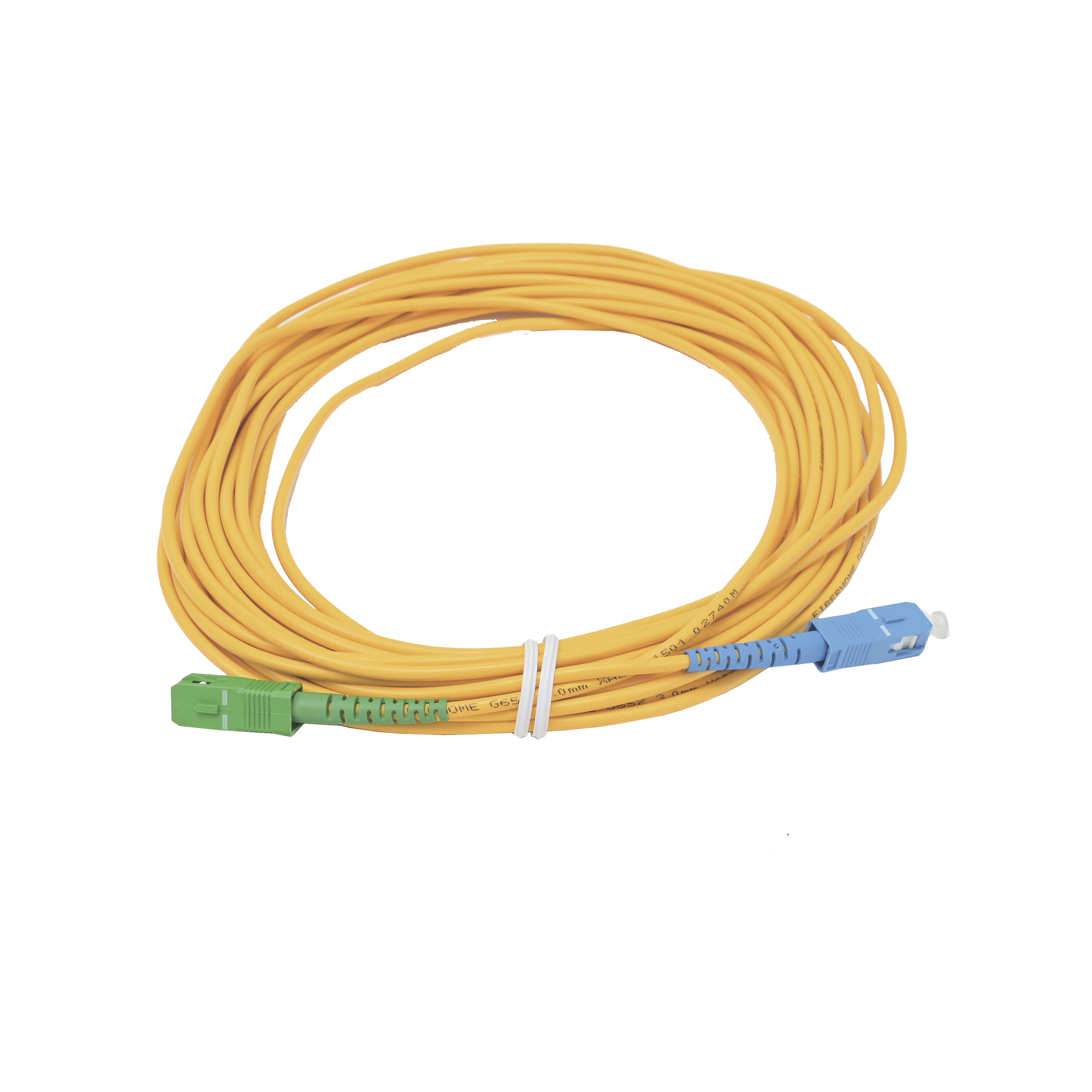 Jumper de Fibra Óptica Simplex, Monomodo, con Conectores SC/UPC-SC/APC, de 10 Metros (32.81 Pies)