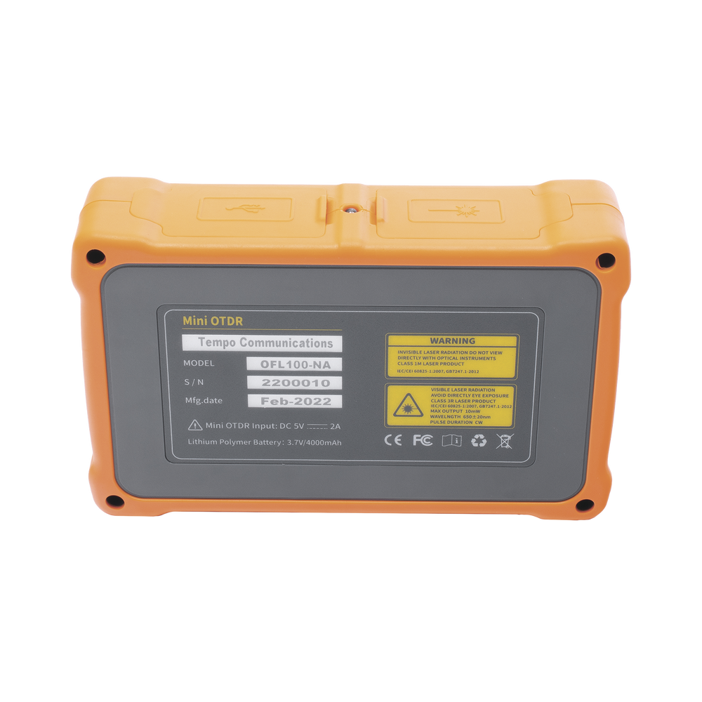 OTDR Monomodo para Pruebas en Enlaces de Fibra Óptica, Longitudes de Onda 1310 y 1550 nm, Entrada SC/APC