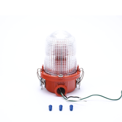 Lámpara de Obstrucción Roja/ Luz Fija Tipo L-810, LED de baja intensidad/ 120 - 240 Vca/ Luz Infraroja