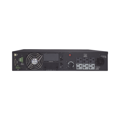 UPS de 2200 VA/1800 W, Online Doble Conversión, Entrada 120 Vca NEMA 5-20P, Onda Senoidal Pura, Rack o Torre de 2 UR, Con 6 NEMA 5-20R y 1 NEMA L5-20R