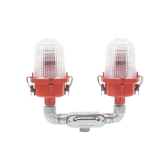 Lámpara de Obstrucción Roja Certificada/ Luz Fija Tipo L-810 Doble LED/ 120 - 240 Vca/ Luz Infraroja