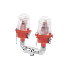 Lámpara de Obstrucción Roja Certificada/ Luz Fija Tipo L-810 Doble LED/ 120 - 240 Vca/ Luz Infraroja