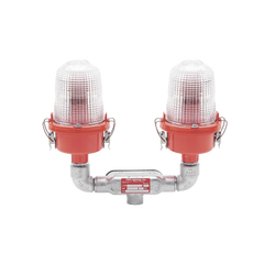 Lámpara de Obstrucción Roja Certificada/ Luz Fija Tipo L-810 Doble LED/ 120 - 240 Vca/ Luz Infraroja