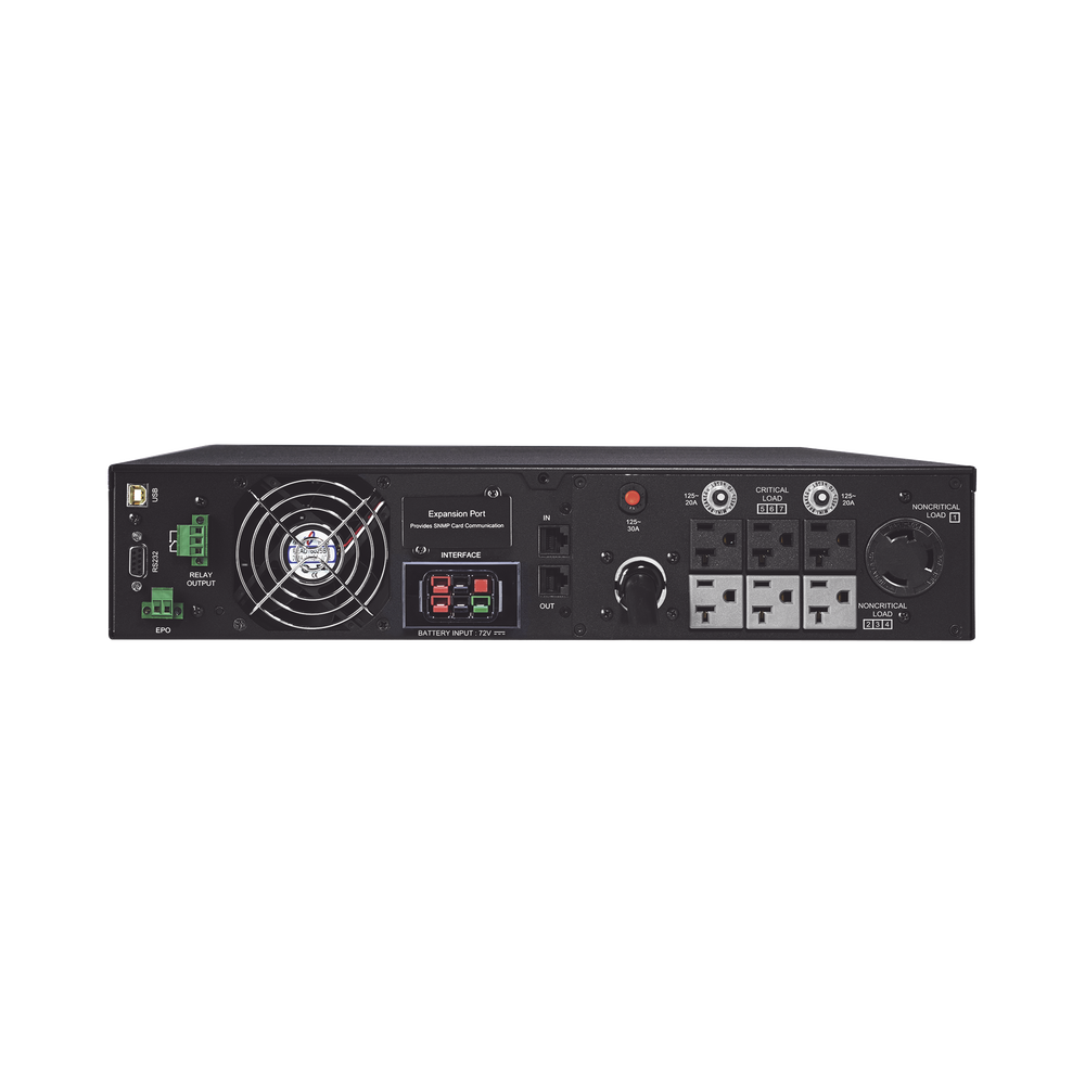UPS de 3000 VA/2700 W, Online Doble Conversión, Entrada 120 Vca NEMA L5-30P, Onda Senoidal Pura, Torre o Rack de 2 UR, Con 6 Tomas NEMA 5-20R y 1 NEMA L5-30R