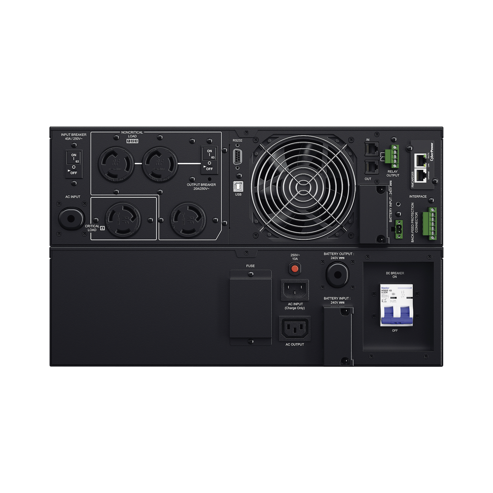 UPS de 6000 VA/5400 W, Online Doble Conversión, 200 - 240 Vac de Entrada NEMA L6-30P, Onda Senoidal Pura, Torre o Rack de 6 UR, Con 2 Tomas NEMA L6-20R y 2 NEMA L6-30R