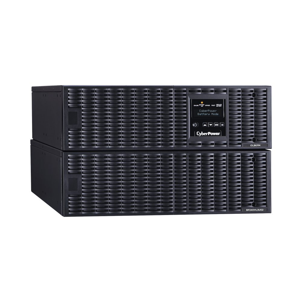 UPS de 8000 VA/ 8000 W, Online Doble Conversión, 200 - 240 Vac de Salida, Terminal Hardwired, Onda Senoidal Pura, Torre o Rack de 6 UR, Con 3 Tomas NEMA L6-30R
