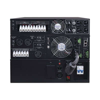 UPS de 8000 VA/8000 W, Online Doble Conversión, 200 - 240 Vac de Entrada, 120 - 240 Vac de Salida, Entrada Hardwired, Onda Senoidal Pura, Torre o Rack de 8 UR, Con 6 Tomas NEMA 5-20R, 3 NEMA L6-30R y Terminal Hardwired