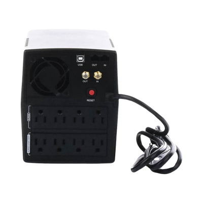 UPS de 1500 VA/900 W, Topología Línea Interactiva, Entrada 120 Vca NEMA 5-15P, y 8 Salidas NEMA 5-15R, Con Regulador de Voltaje (AVR)