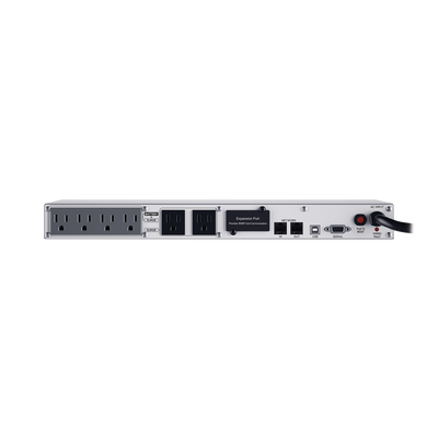 UPS de 500 VA/300 W, Topología Línea Interactiva, Entrada 120 Vca NEMA 5-15P, Tipo Rack 1 UR, Con 6 Tomas NEMA 5-15R