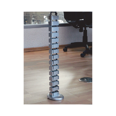 Organizador de cables vertical articulado, ideal para llevar los cables del piso a mesa o a la cubierta del escritorio de manera segura