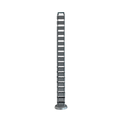 Organizador de cables vertical articulado, ideal para llevar los cables del piso a mesa o a la cubierta del escritorio de manera segura