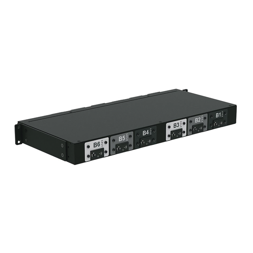 PDU Básico para Distribución de Energía, Plug de Entrada Trifásico CS8365C, Con 6 Contactos C19, Instalación Horizontal de 19in, 1UR, 50 Amp, 208 Vca