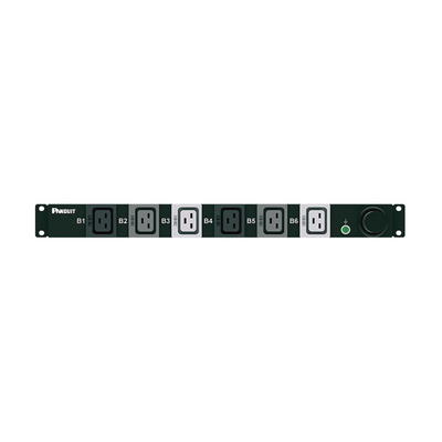 PDU Básico para Distribución de Energía, Plug de Entrada Trifásico CS8365C, Con 6 Contactos C19, Instalación Horizontal de 19in, 1UR, 50 Amp, 208 Vca