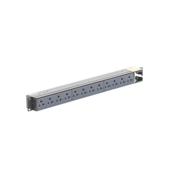 PDU Básico para Distribución de Energía, Enchufe de Entrada NEMA 5-15P, Con 12 Contactos NEMA 5-20R, Instalación Horizontal de 19in, 1UR, 15 Amp, 120 Vca