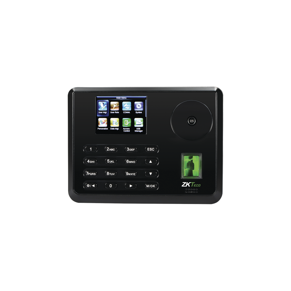 Terminal Biométrica de Palma y Huella / 600 Palmas 3,000 Huellas / Pantalla 2.8" / TCP/IP USB / 100,000 Eventos