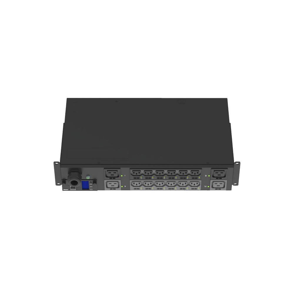 PDU Monitoreable y Switchable (MS) para Distribución de Energía, Enchufe de Entrada NEMA L6-30P, Con 12 Salidas C13 y 4 Salidas C19, Horizontal 19in, 208 Vca, 30 Amp, 2UR