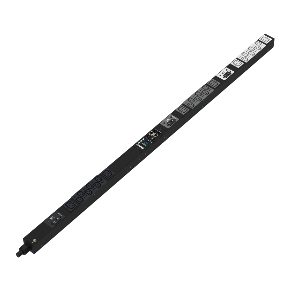 PDU Monitoreable (MI) para Distribución de Energía, Enchufe de Entrada NEMA L21-30P, Con 18 Salidas C13 y 6 C19, de Instalación Vertical, 208 Vca, 30 Amp