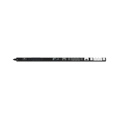 PDU Monitoreable (MI) para Distribución de Energía, Enchufe de Entrada NEMA L21-30P, Con 18 Salidas C13 y 6 C19, de Instalación Vertical, 208 Vca, 30 Amp