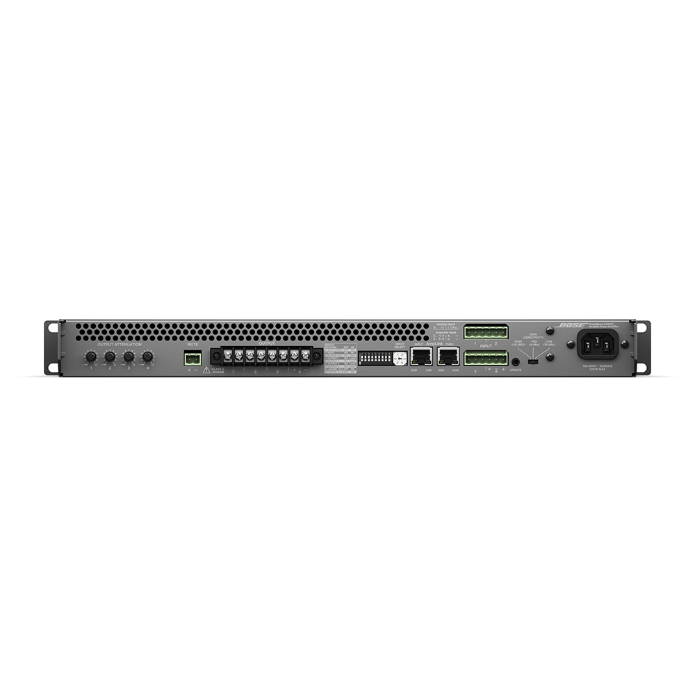 Amplificador Powerspace | 4x300w | Alta y Baja Impedancia | Interfaz Amplink | Salidas I-Share