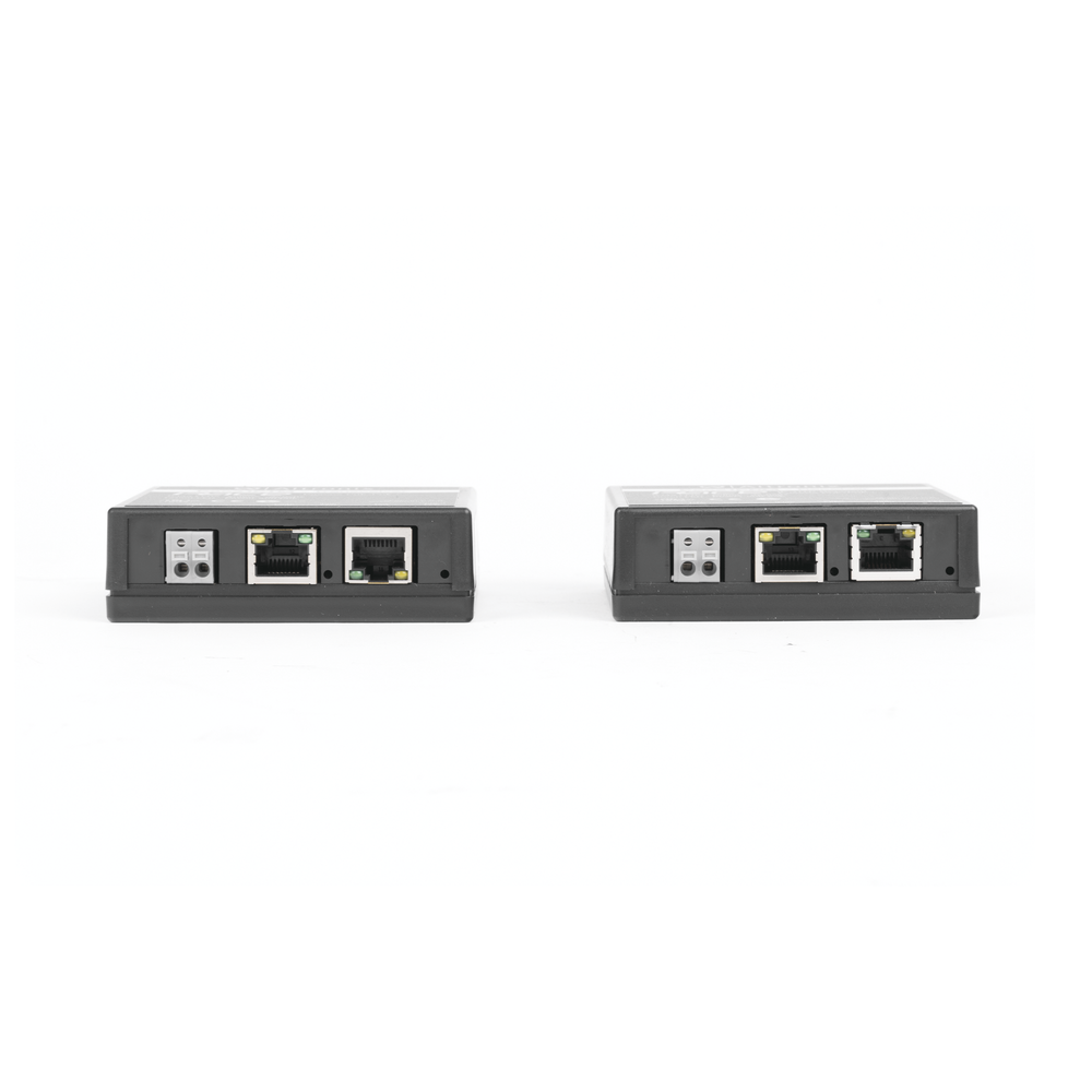 Kit extensor IP y PoE por cable UTP CAT5E hasta 500 mts @ 100 mbps
