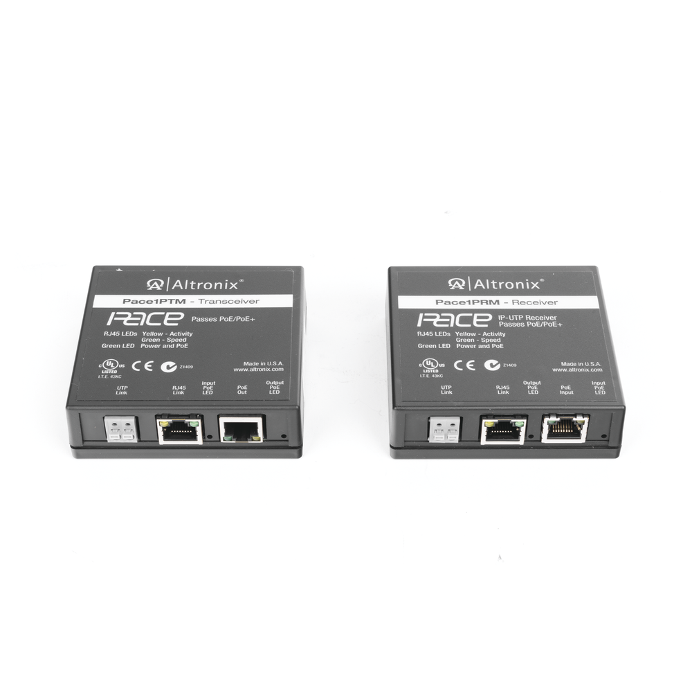 Kit extensor IP y PoE por cable UTP CAT5E hasta 500 mts @ 100 mbps