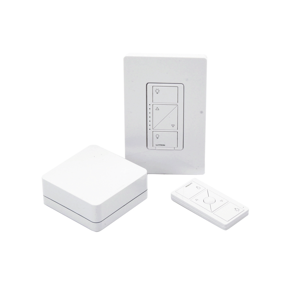 (Caseta Wireless) Kit Hub controlador, atenuador (dimmer), control y tapa.