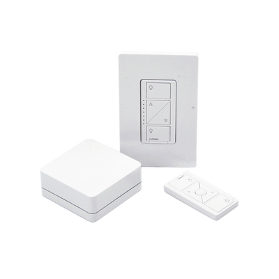 (Caseta Wireless) Kit Hub controlador, atenuador (dimmer), control y tapa.