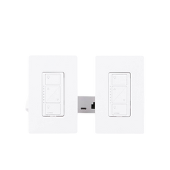 (Caseta Wireless) Kit Hub controlador, 2 atenuadores, 2 controles remotos, 2 base mesa y 2 tapas.