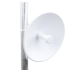 PowerBeam airMAX M5, larga distancia, frecuencia 5 GHz (5170-5875 MHz) con antena tipo plato de 25 dBi