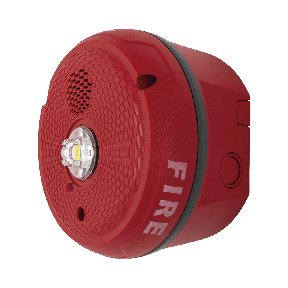 Sirena con Lámpara LED Estroboscópica / Montaje en Techo / Nivel de Candelas Seleccionable / Color Rojo / Nuevo Diseño Moderno y Elegante / Menor Consumo de Corriente / Uso exterior
