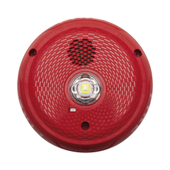 Sirena con Lámpara LED Estroboscópica / Montaje en Techo / Nivel de Candelas Seleccionable / Color Rojo / Nuevo Diseño Moderno y Elegante / Menor Consumo de Corriente / Uso exterior
