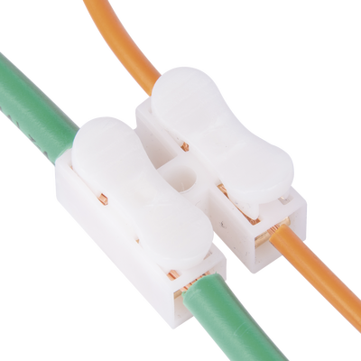 Conector tipo PUSH de 2 Contactos / Para una Conexión Rápida / Puentes de Cables
