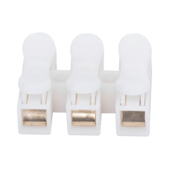 Conector tipo PUSH de 3 Contactos / Para una Conexión Rápida / Puentes de Cables