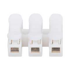 Conector tipo PUSH de 3 Contactos / Para una Conexión Rápida / Puentes de Cables