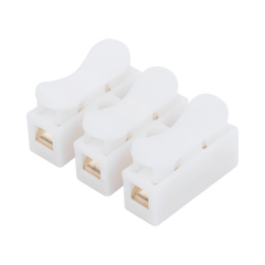 Conector tipo PUSH de 3 Contactos / Para una Conexión Rápida / Puentes de Cables