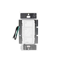 (Caseta Wireless) Atenuador de pared. Aumenta/Disminuye Intensidad de Iluminación.  No requiere cable neutro. 150W LED / 600W INC/HAL