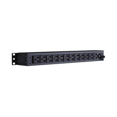 PDU Básico Para Distribución de Energía, Con 12 Tomas NEMA 5-15R Traseras, 1UR, 15 Amp, 120 Vca