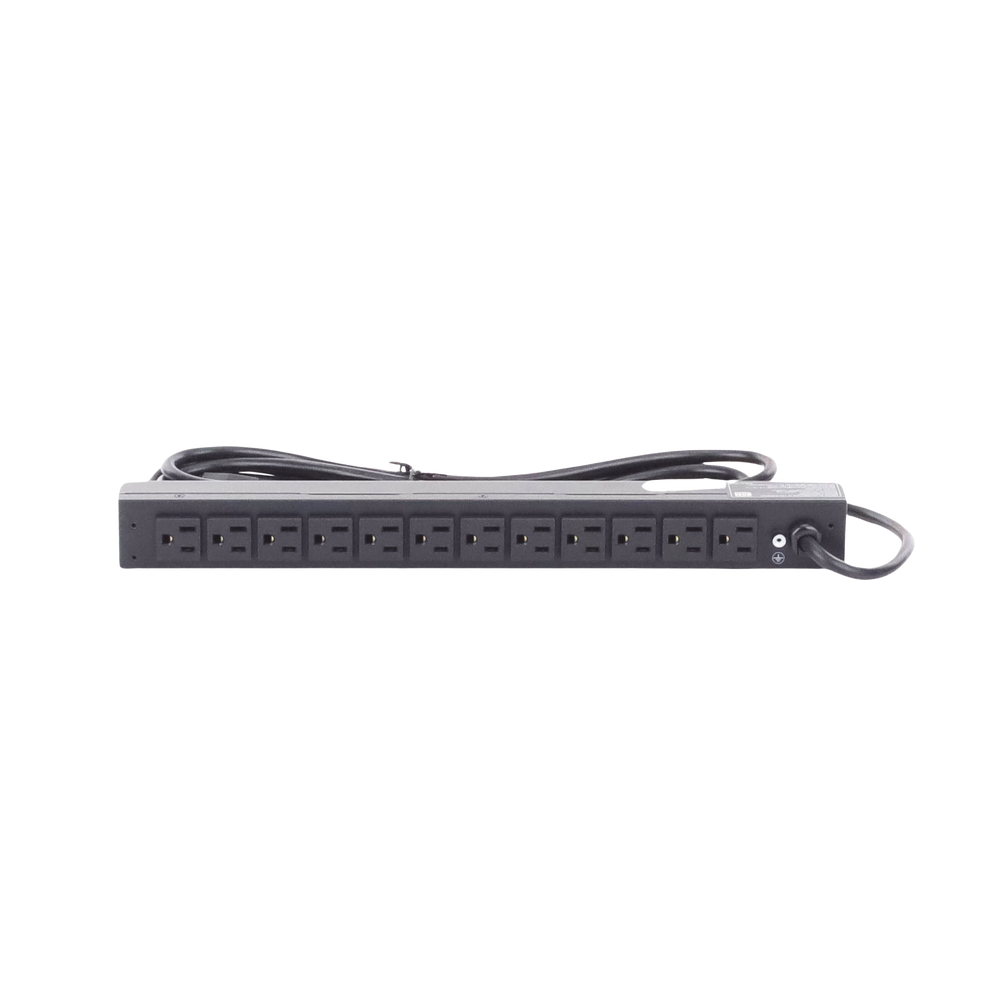PDU Básico Para Distribución de Energía, Con 12 Tomas NEMA 5-15R Traseras, 1UR, 15 Amp, 120 Vca