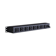 PDU Básico Para Distribución de Energía, Con 8 Tomas NEMA 5-15R Traseras, 1UR, 15 Amp, 120 Vca