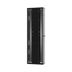 Organizador Vertical PatchRunner™ Mejorado, Doble (Frontal y Posterior), Para Rack Abierto de 45 Unidades, 12in de Ancho, Color Negro