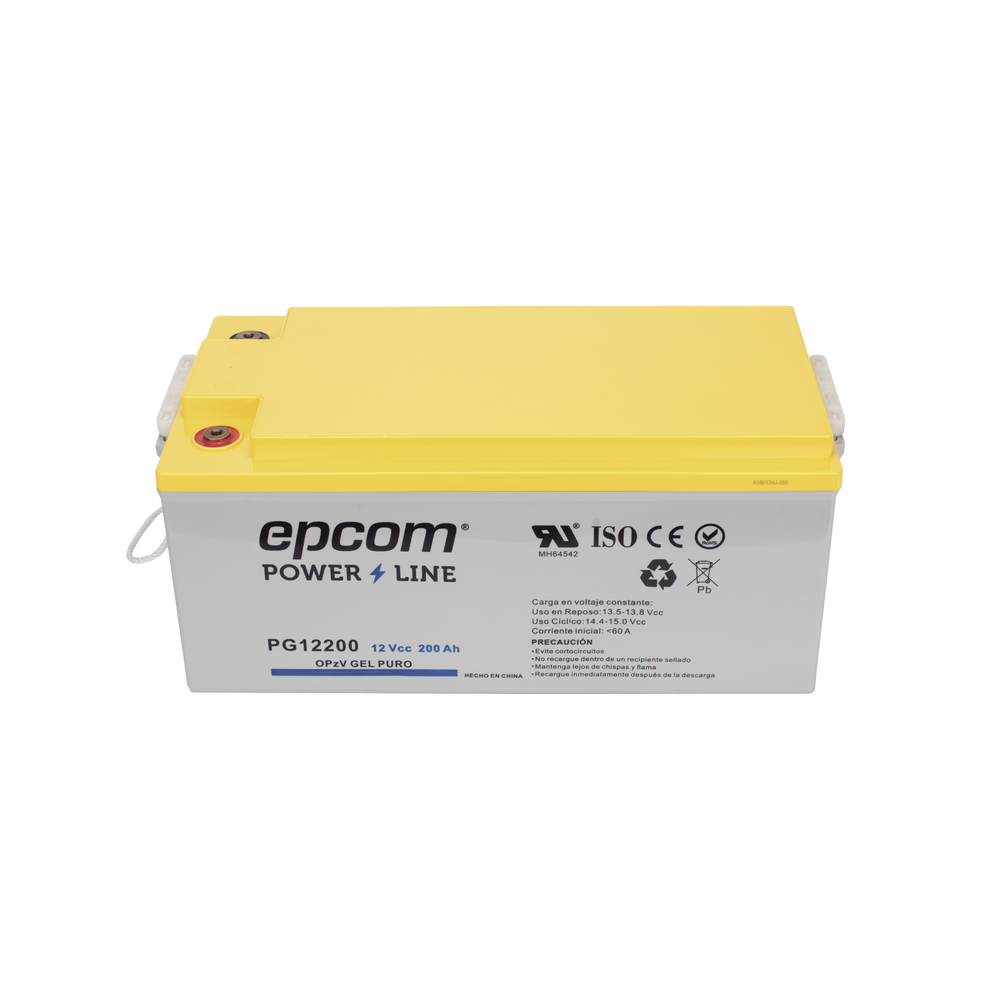 Batería de GEL PURO OPzV / 12 V @ 200 Ah / Ciclo profundo / Uso en Aplicaciones Fotovoltaicas y de Respald