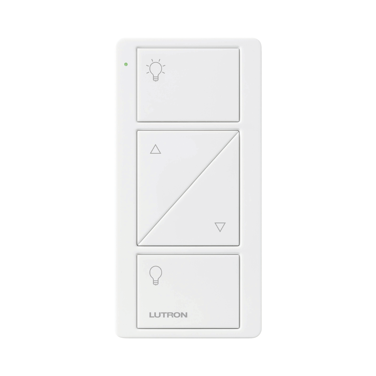 Control remoto PICO 3 botones encender/apagar, subir/bajar intensidad, color blanco, complemente con un atenuador Caseta, RA2, RadioRa2.