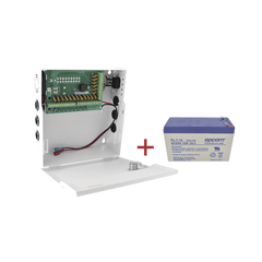 Kit / Fuente con 18 salidas / 20 Amperes totales / Ajuste de voltaje de 11-15 V / 20 A modelo PLK12DC20ABK / + Batería incluída LK712