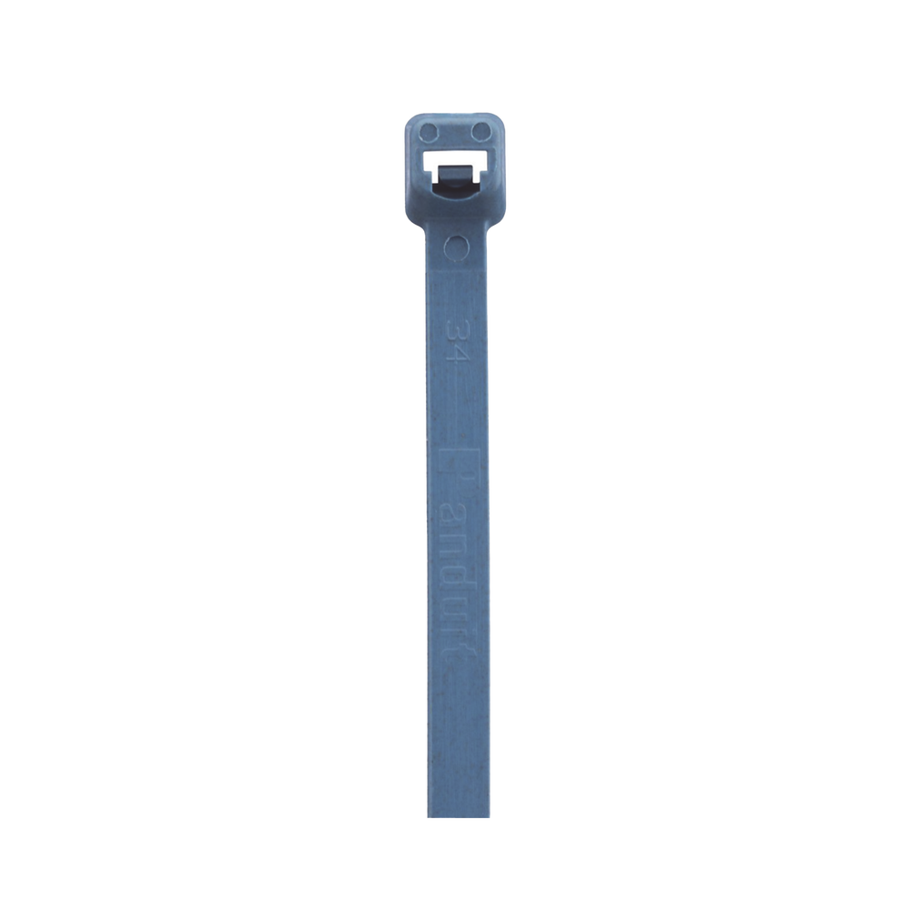 Cincho Pan-Ty™ 203mm Largo x 3.4mm ancho,  Intermedio de Nylon 6.6 y Metal Detectable, Color Azul. 100 Piezas.